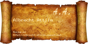 Albrecht Attila névjegykártya